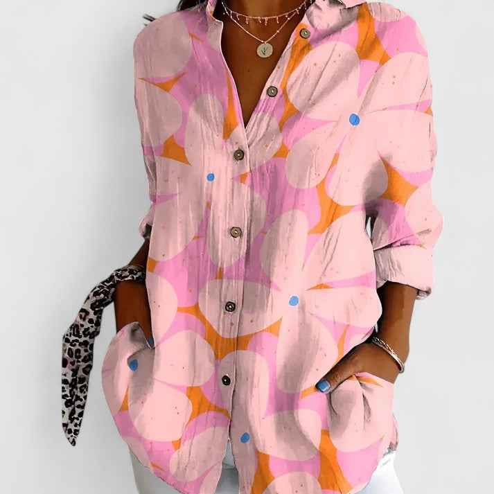 Women's Breezy Floral Top Pink
