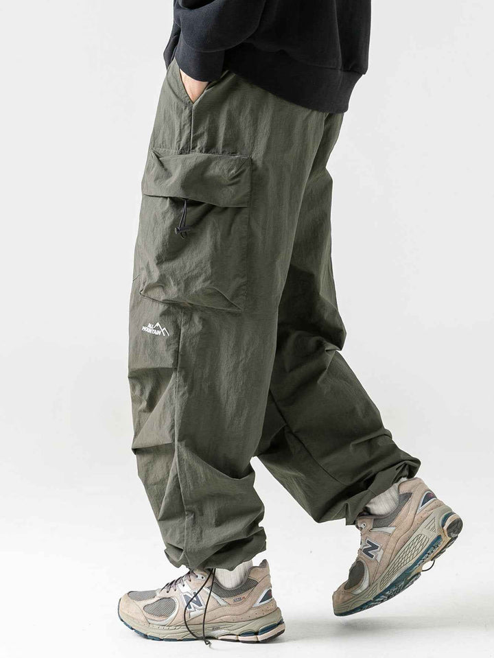 Men's Water-Resistant Cargo Pants – Ideal for Outdoor & Hiking Groen