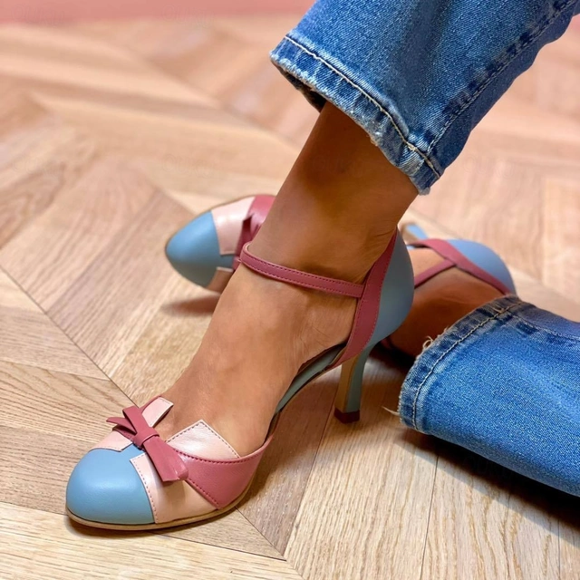 Donna | Elegant Heel Sandals Light Blue