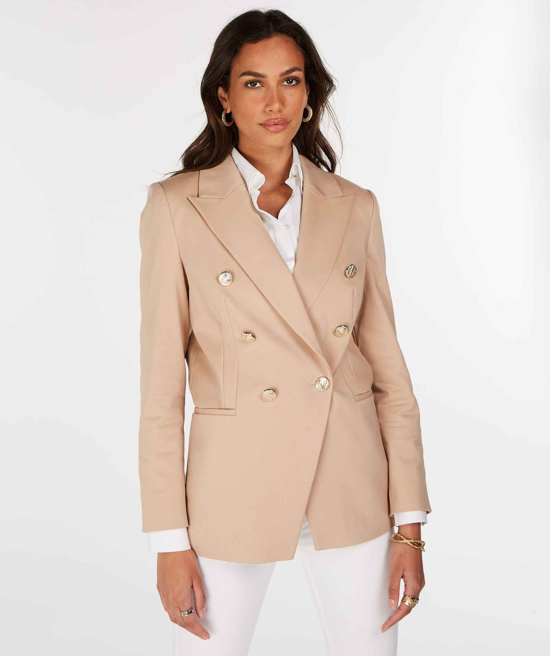 Women's Tailored Blazer and Mini Skirt Set – Chic Double Button Design