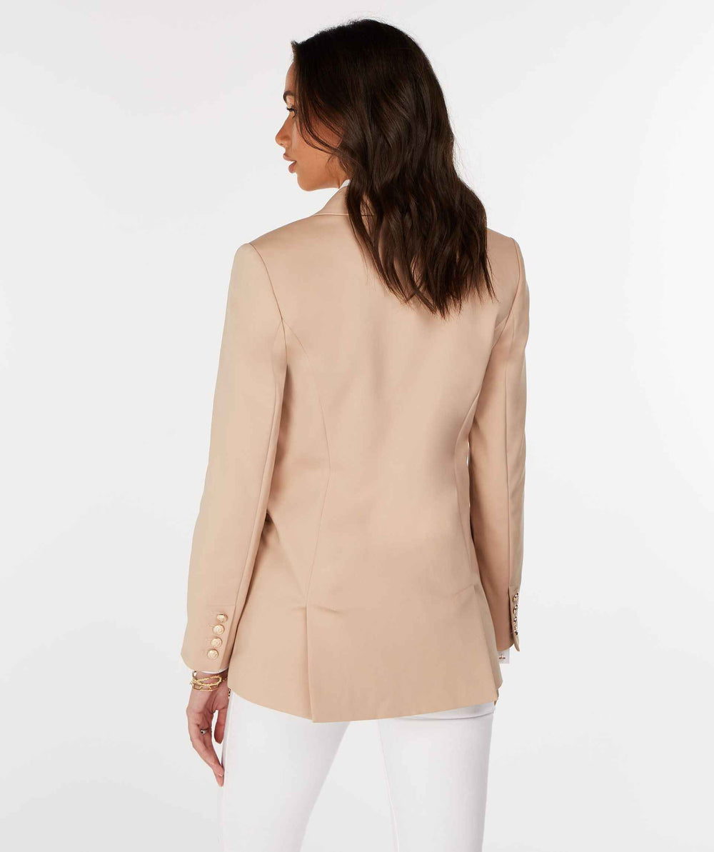 Women's Tailored Blazer and Mini Skirt Set – Chic Double Button Design