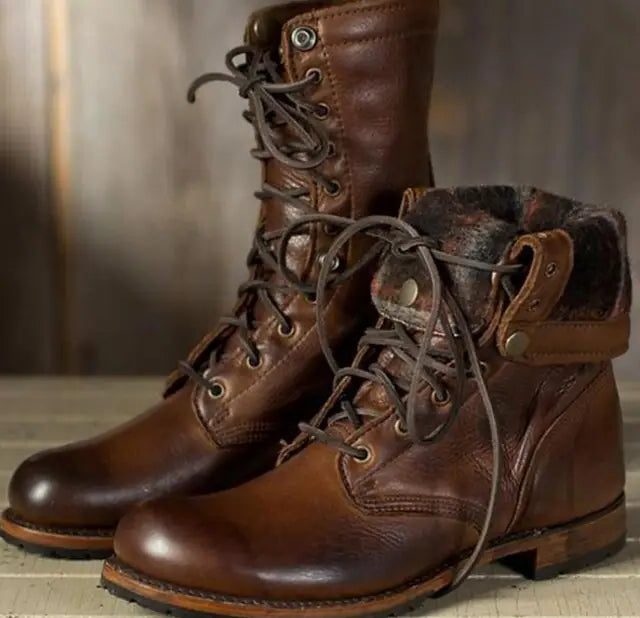 Snörade ankelboots för kvinnor för stilren komfort