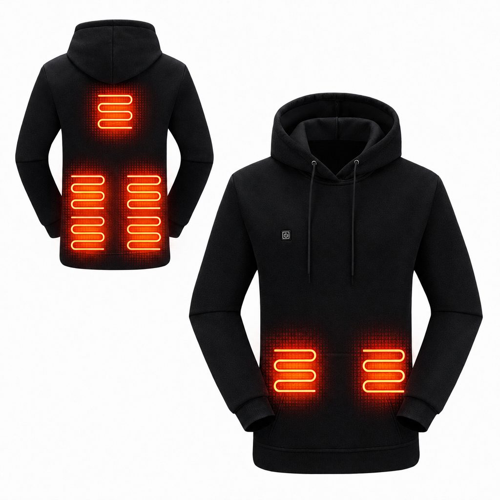 Women's Heated Pullover Hoodie for Comfort and Warmth