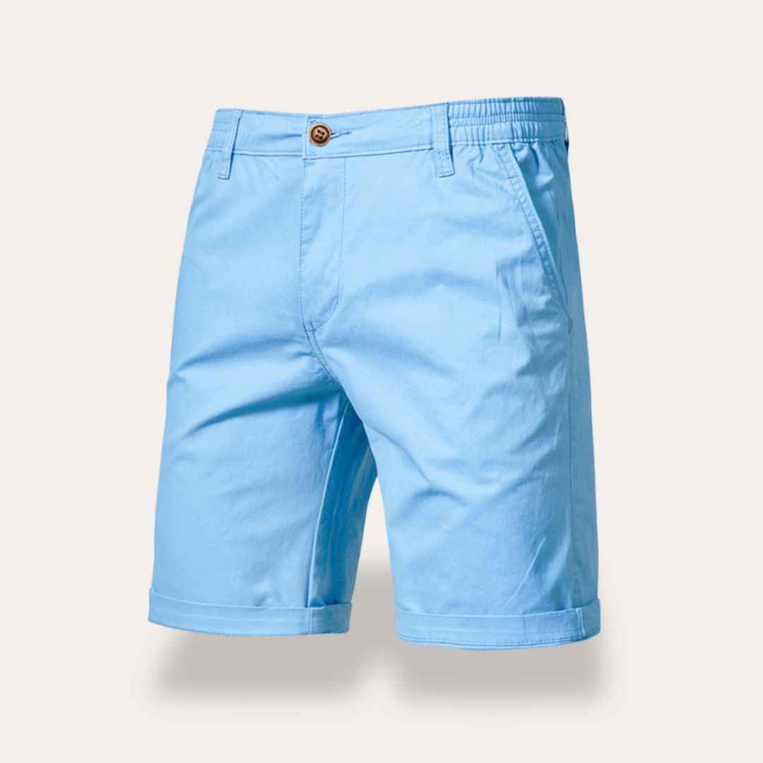 Men's Classic Fit Shorts – Breathable Mid-Length Casual Style Light Blue