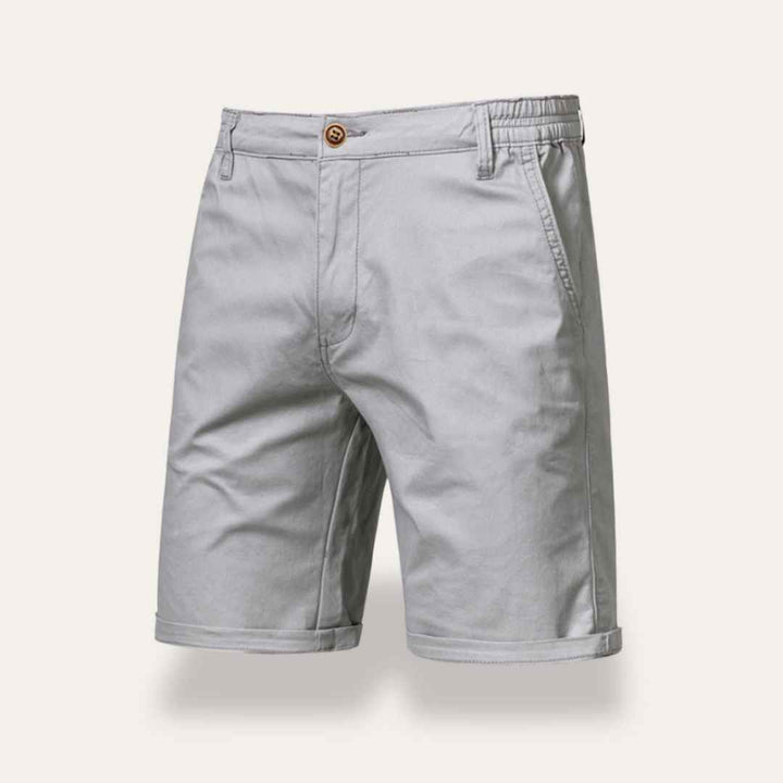 Men's Classic Fit Shorts – Breathable Mid-Length Casual Style Light Grey
