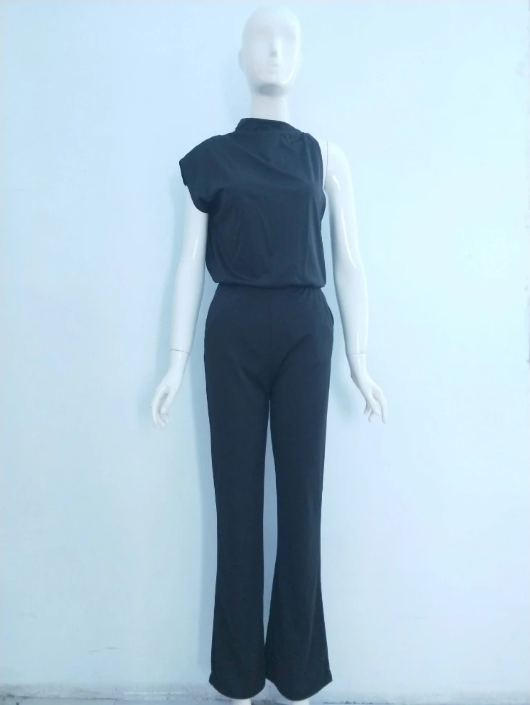Libby | Women's One Shoulder Wide Leg Jumpsuit
