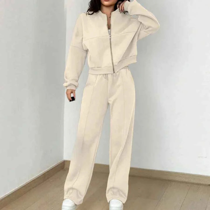 Trendy Women's Two-Piece Fashion Set Beige