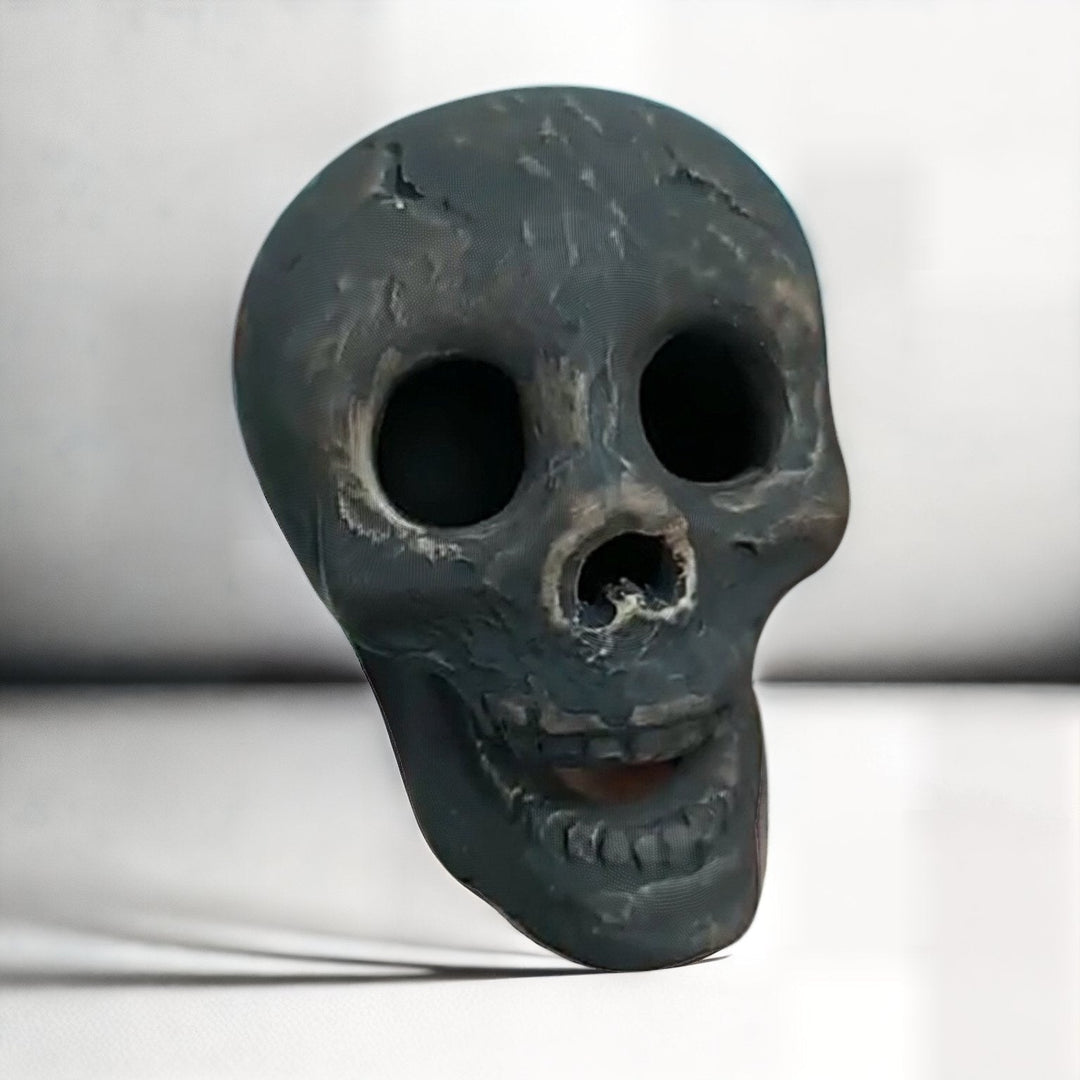 Halloween's Ceramic Skull Fire Pit with Heat Resistant Design for Bonfires