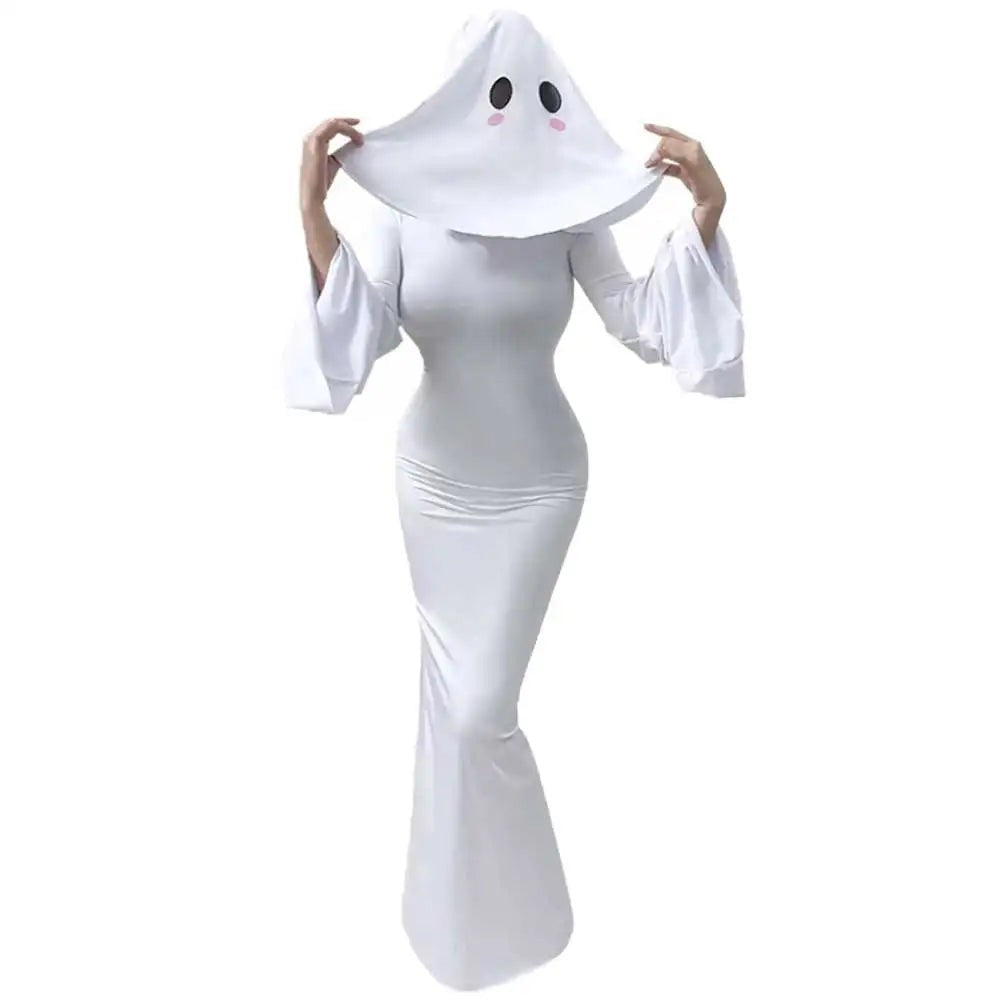 Kostým nevěsty ducha od Halloween's s dlouhými šaty a závojem