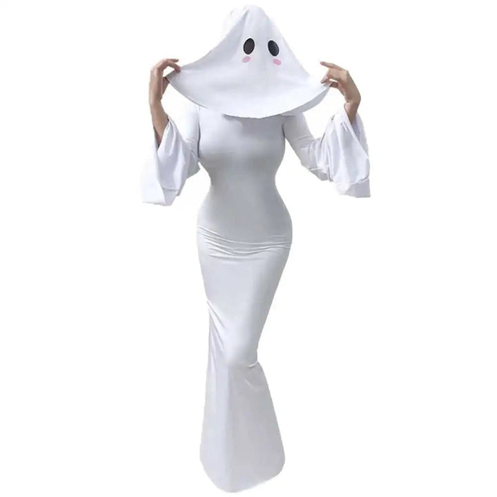 Kostým nevěsty ducha od Halloween's s dlouhými šaty a závojem