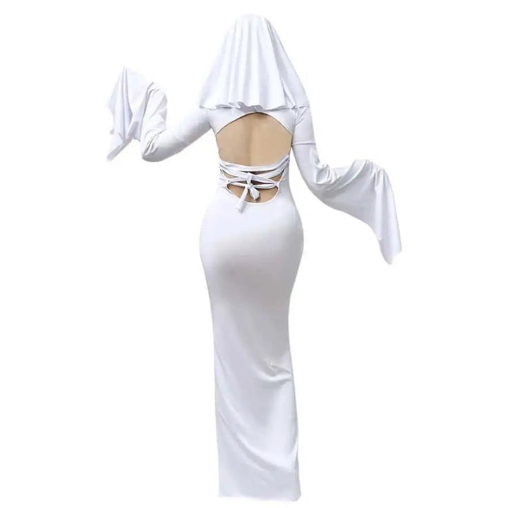 Kostým nevěsty ducha od Halloween's s dlouhými šaty a závojem