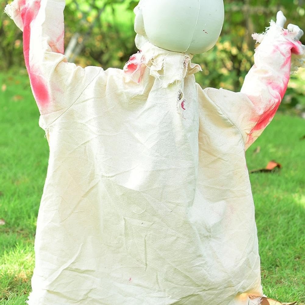 Dekorace strašidelného stromu od Halloween's s červenýma očima aktivovaná pohybem
