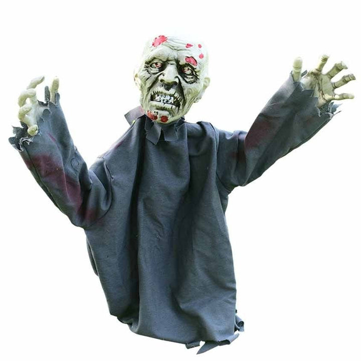 Dekorace strašidelného stromu od Halloween's s červenýma očima aktivovaná pohybem