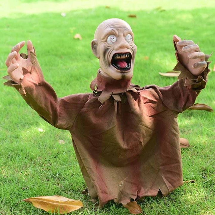 Dekorace strašidelného stromu od Halloween's s červenýma očima aktivovaná pohybem
