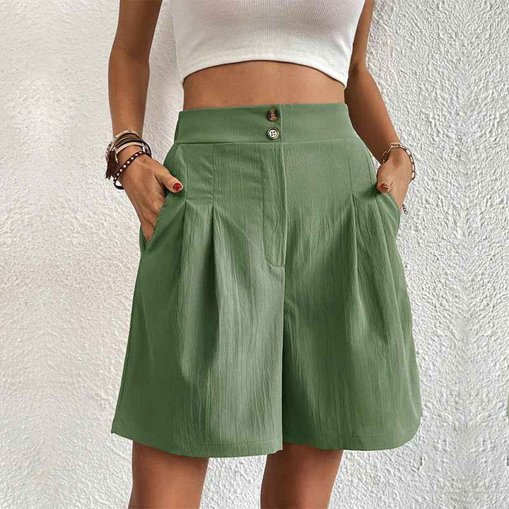 Trendy Women's Relaxed Shorts Light Green