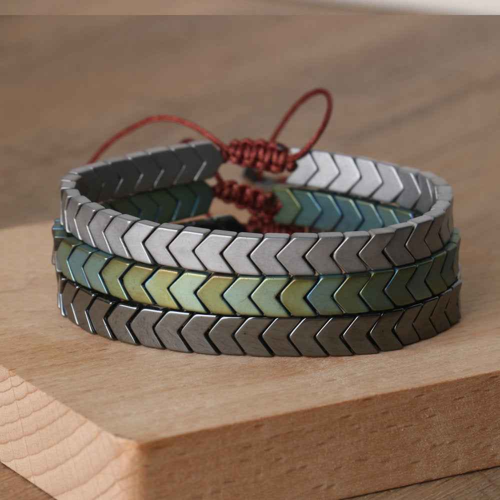 Stylish Hematite Beaded Bracelet for Wellness
