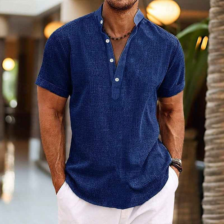 Men's Lightweight Short Sleeve Shirt Dark Blue