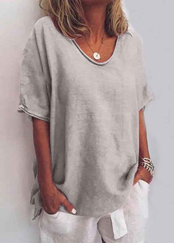 Women's Comfortable Loose-Fit Blouse Grey