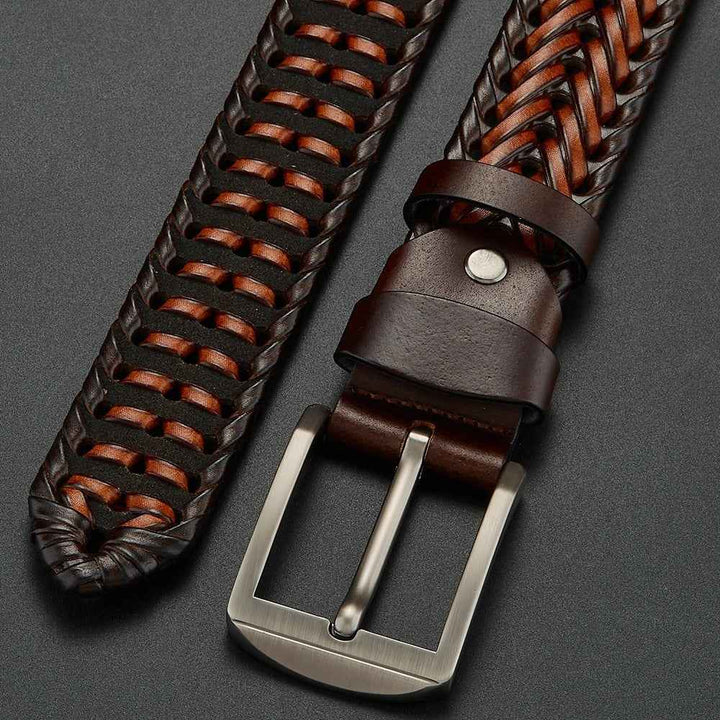Braided Cowhide Belt - Durable and Stylish Accessory