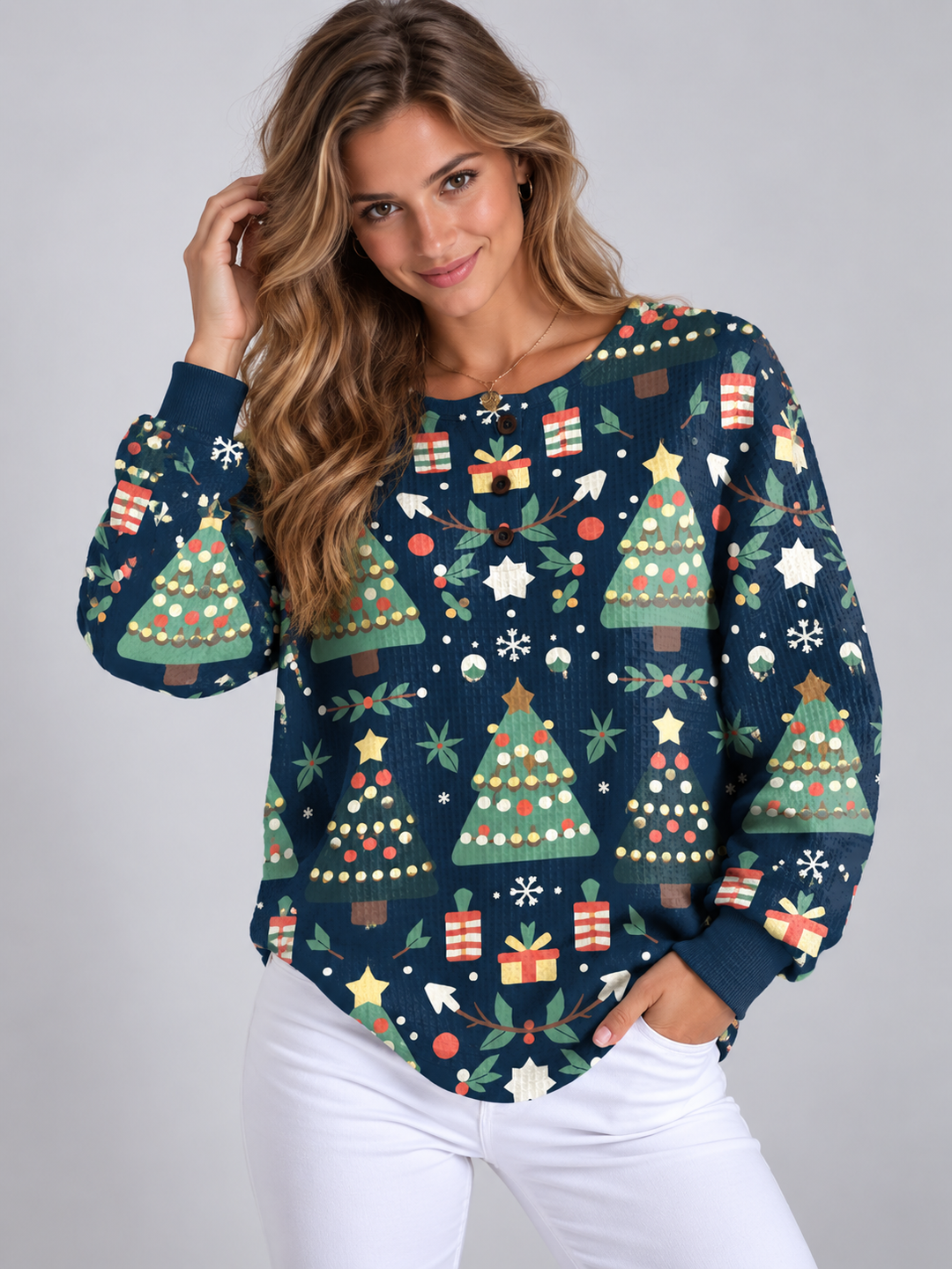 Women's Festive Christmas Knit Sweater for Holiday Cheer