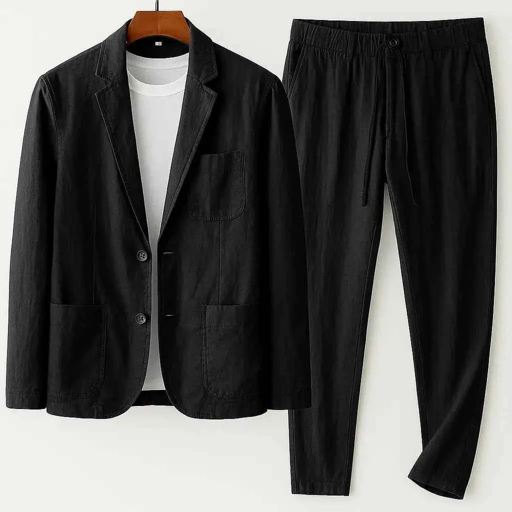 Men's Italian Lounge Suit Black