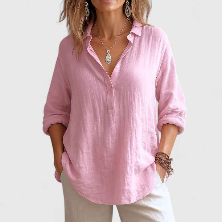 Women's Relaxed Everyday Blouse Pink