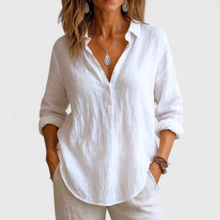 Women's Relaxed Everyday Blouse White
