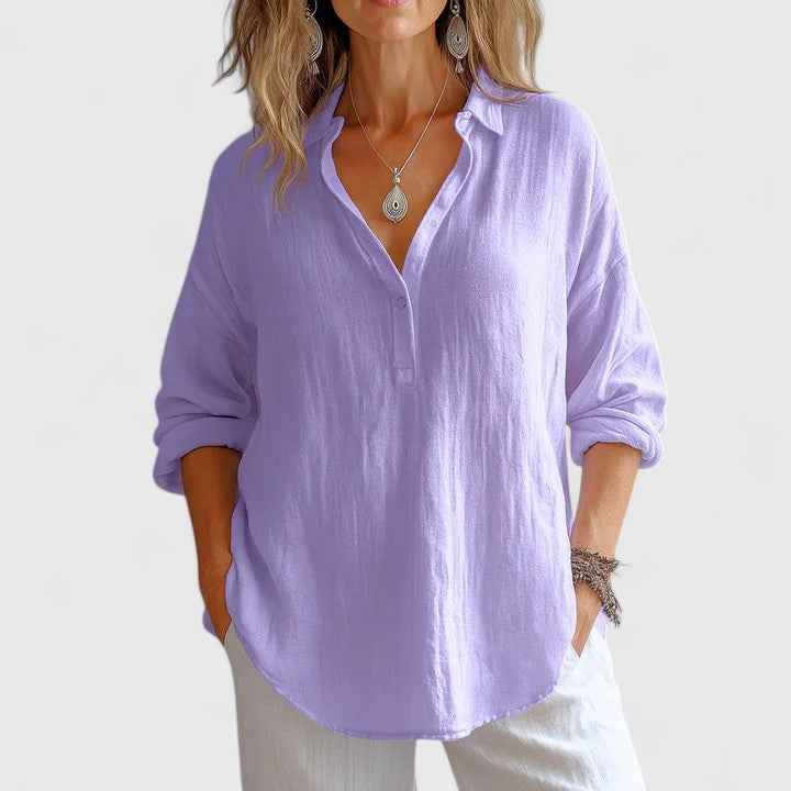 Women's Relaxed Everyday Blouse Purple