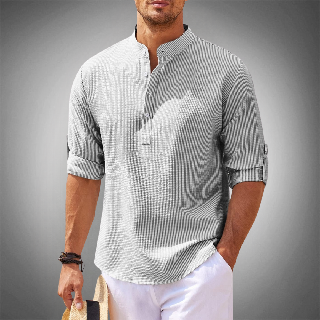 Men's Stylish Linen Shirt for the Modern Man Light gray
