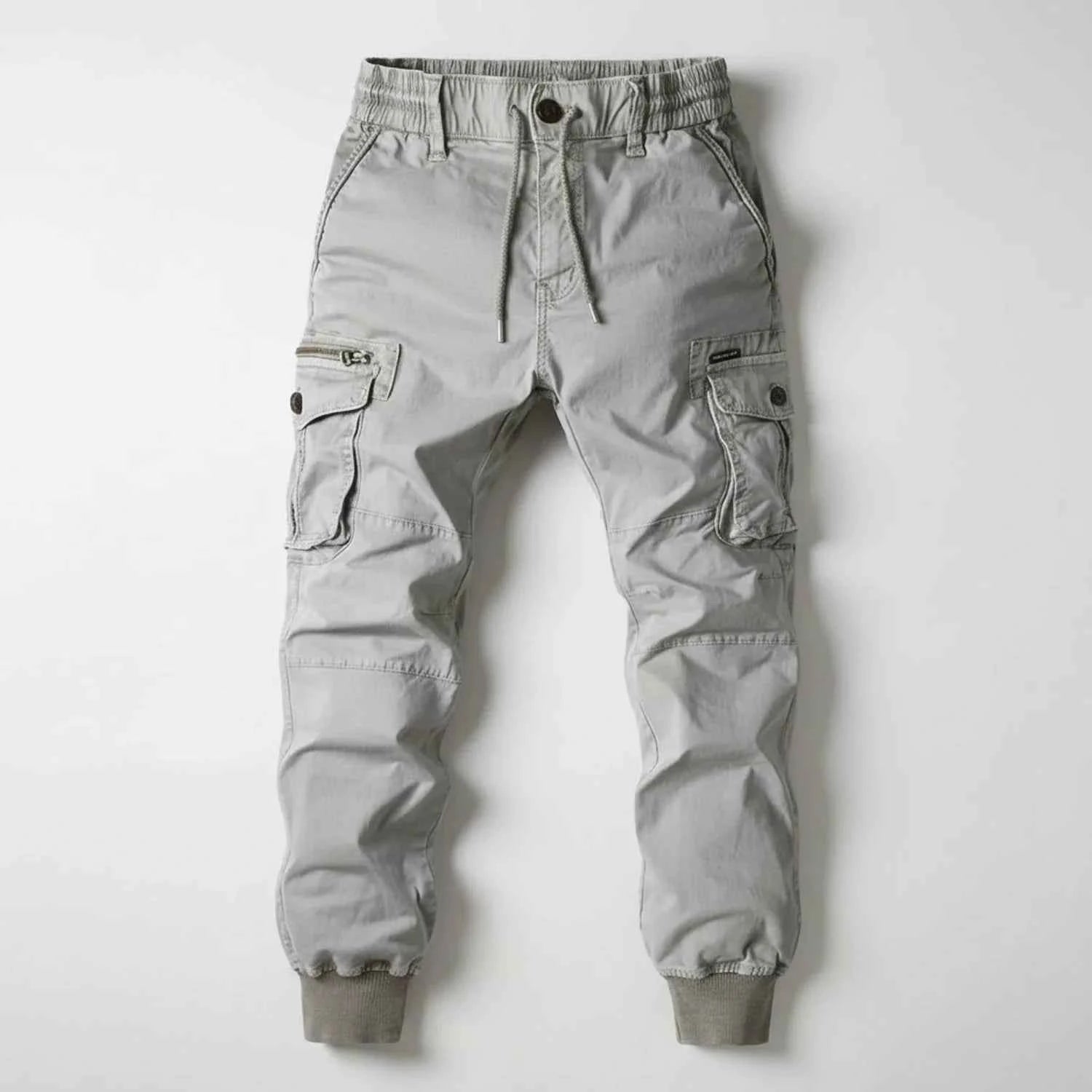 Men's Cargo Jogger Pants Light Gray