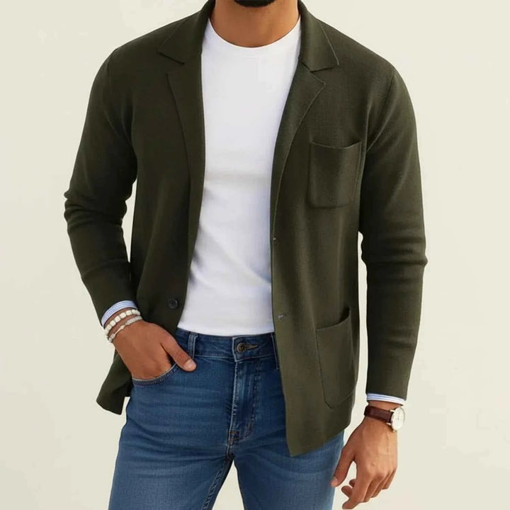 Men's Formal Slim Fit Blazer Dark Green