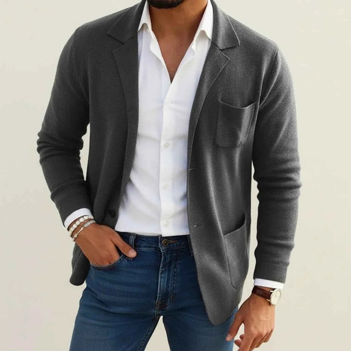 Men's Formal Slim Fit Blazer Dark Grey