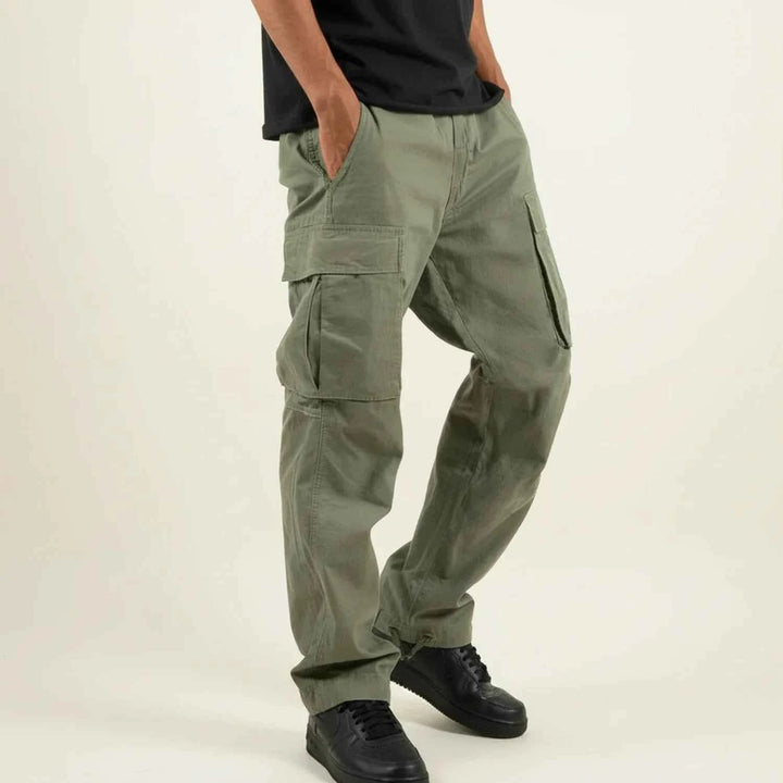 Men's Loose Fit Cargo Pants Dark Green