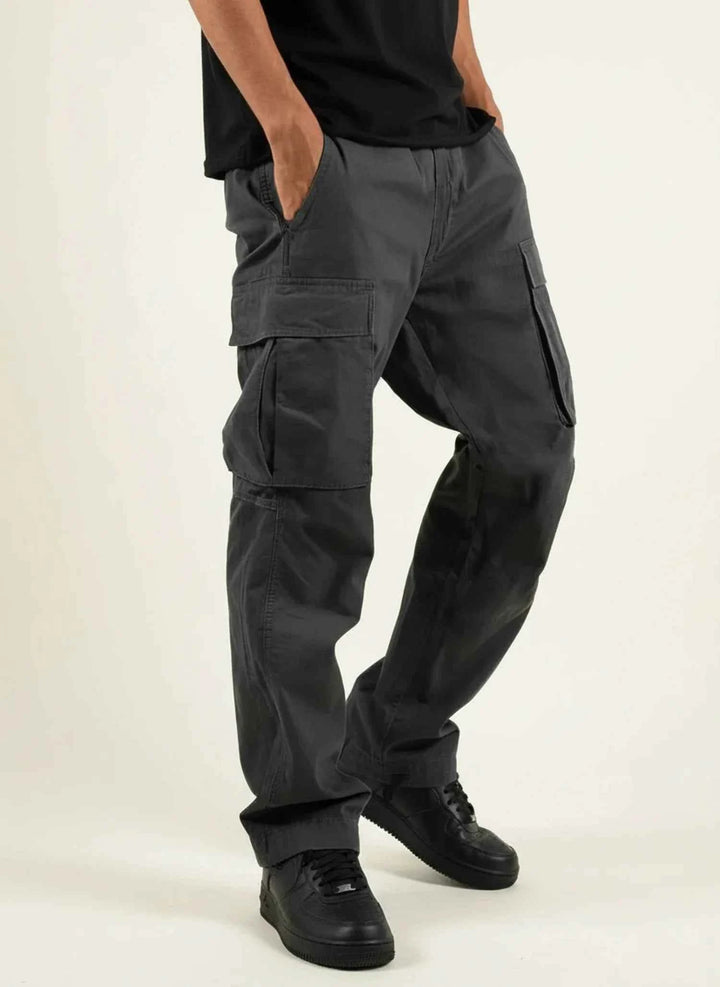 Men's Loose Fit Cargo Pants Black