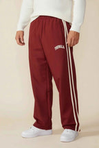 Men's Side Stripe Track Pants Red