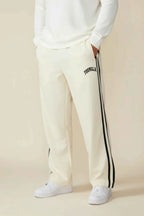Men's Side Stripe Track Pants White