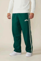 Men's Side Stripe Track Pants Green