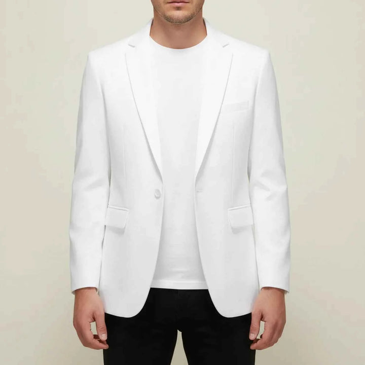 Men's Slim-Fit Casual Blazer White