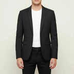Men's Slim-Fit Casual Blazer Black
