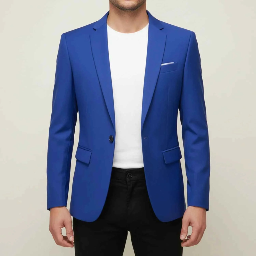 Men's Slim-Fit Casual Blazer Blue