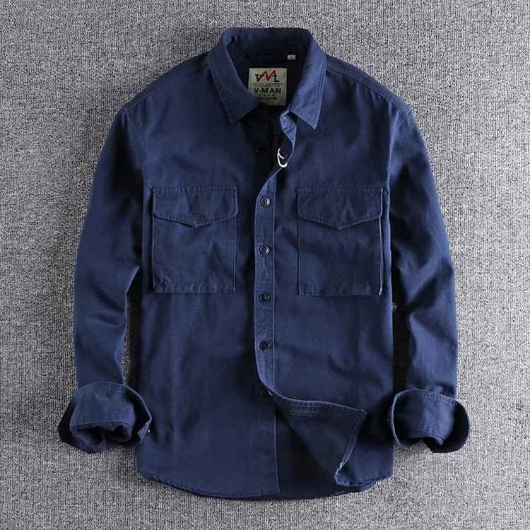 Men's Stylish Utility Shirt Marine Blue