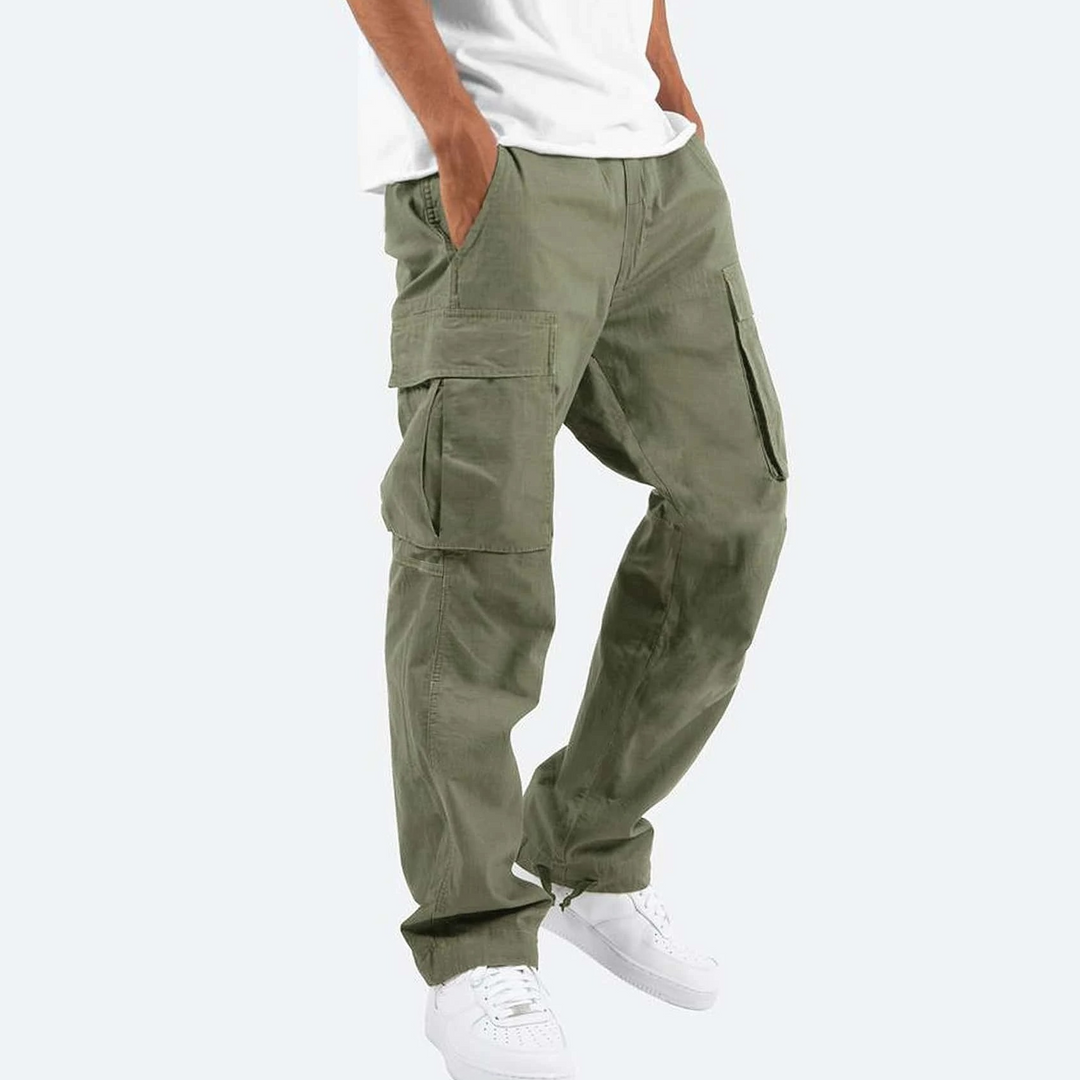 Men's Relaxed Fit Cargo Pants - Comfortable & Versatile Style Dark Green