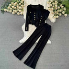 Women's Elegant Knit Set Black