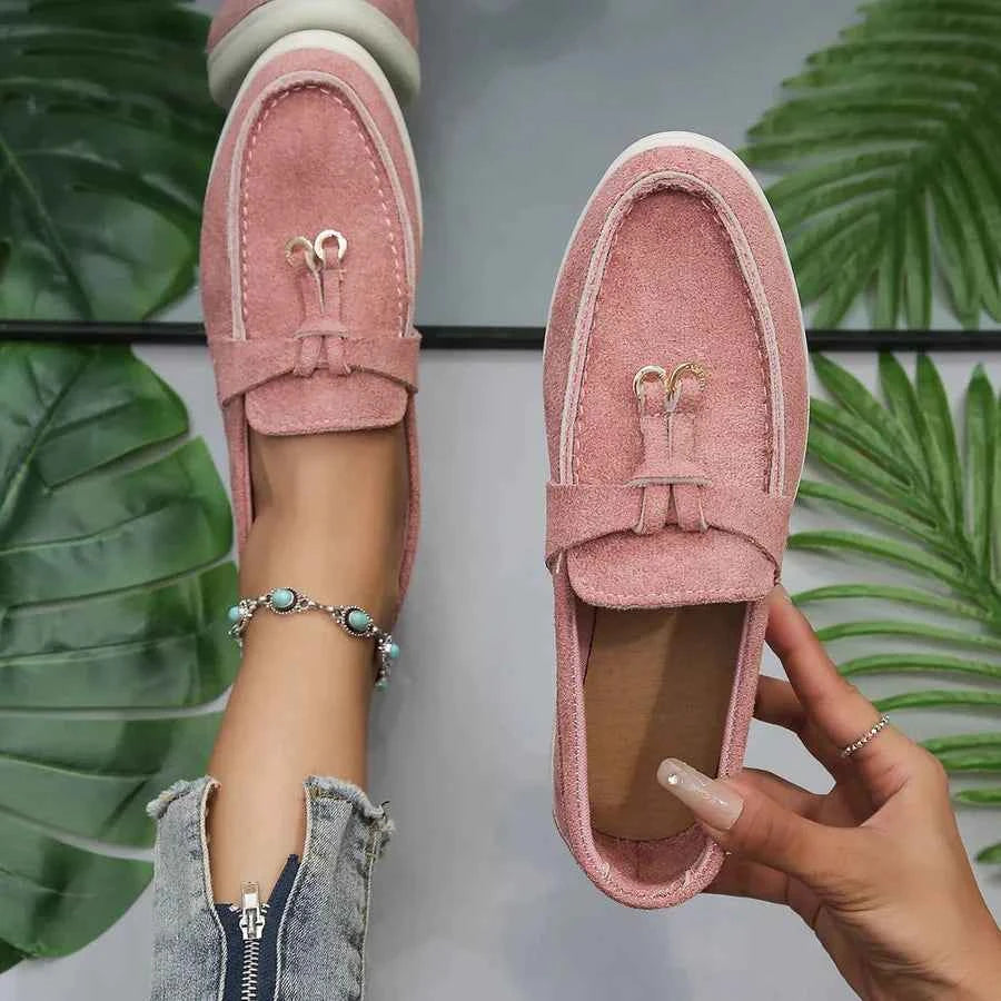 Women's Comfortable Casual Slip-On Loafers Pink