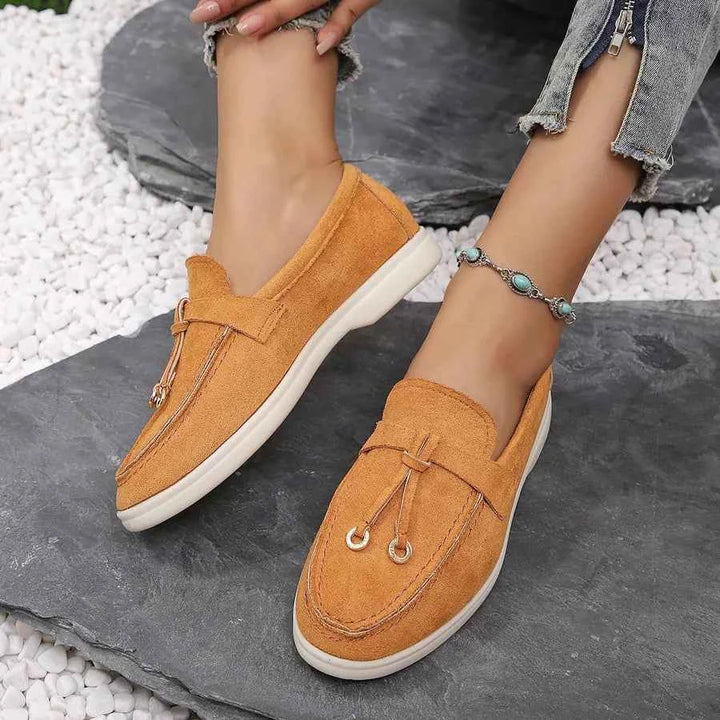 Women's Comfortable Casual Slip-On Loafers Orange