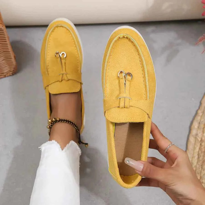 Women's Comfortable Casual Slip-On Loafers Yellow