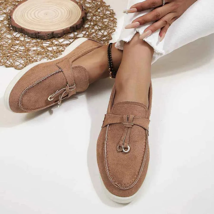 Women's Comfortable Casual Slip-On Loafers Brown