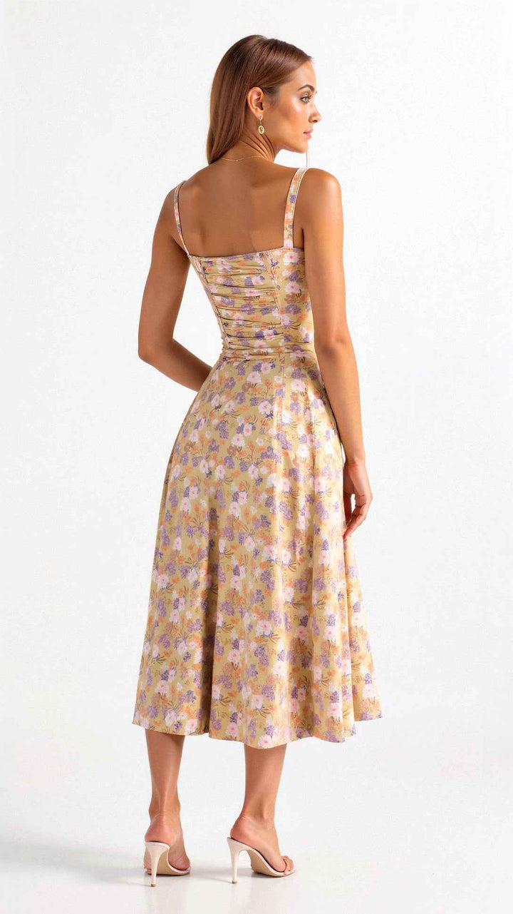 Margaret | Corset Midi Dress - Elegant, figure-flattering style