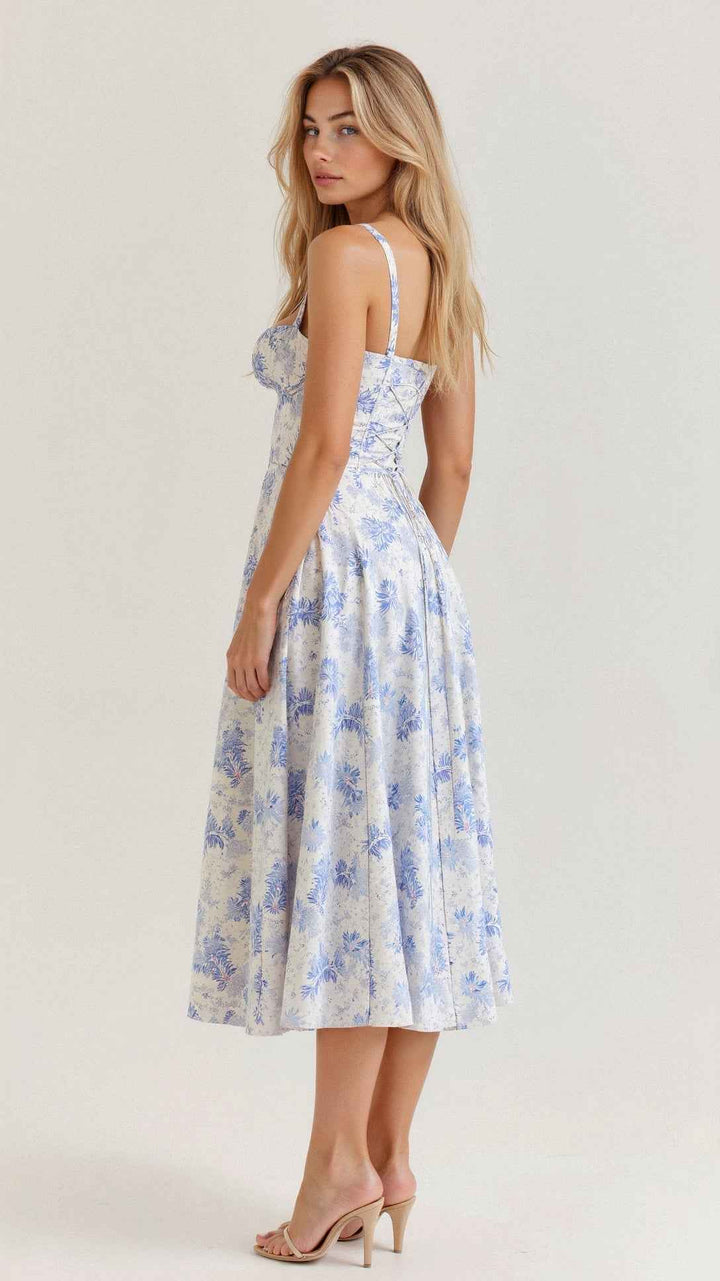 Margaret | Corset Midi Dress - Elegant, figure-flattering style
