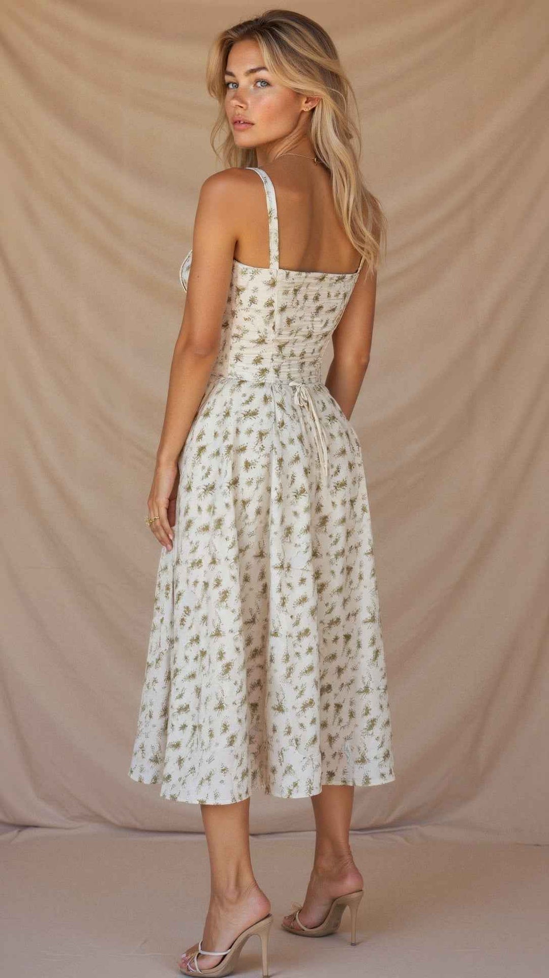 Margaret | Corset Midi Dress - Elegant, figure-flattering style